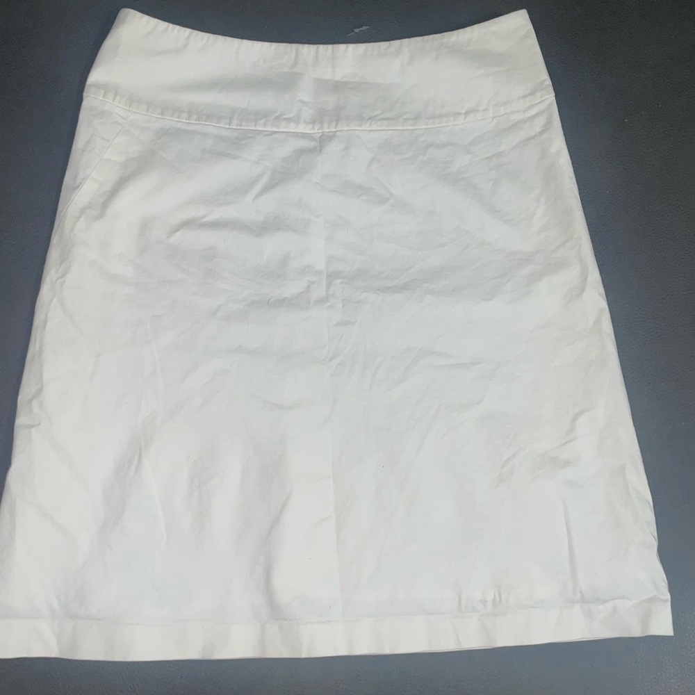 Banana Republic White Cotton-Blend Pencil Skirt – Size 8